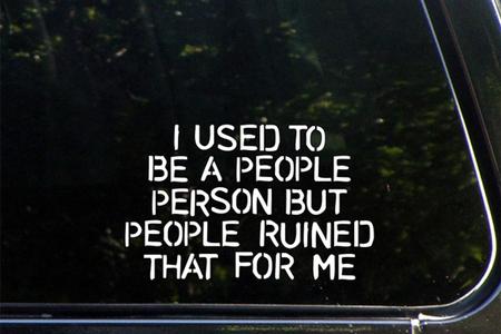 3X10 USED TO BE A PEOPLE PERSON STICKER