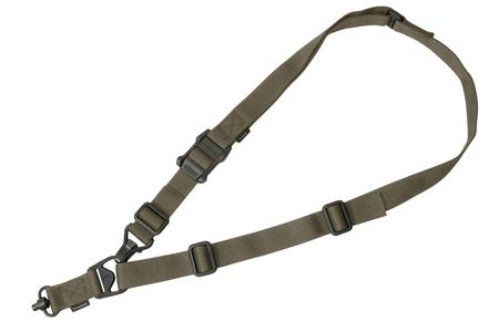 MS3 SINGLE QD SLING GEN2, NYLON WEBBING, RANGER GREEN FINISH, ADJUSTABLE ONE-TWO