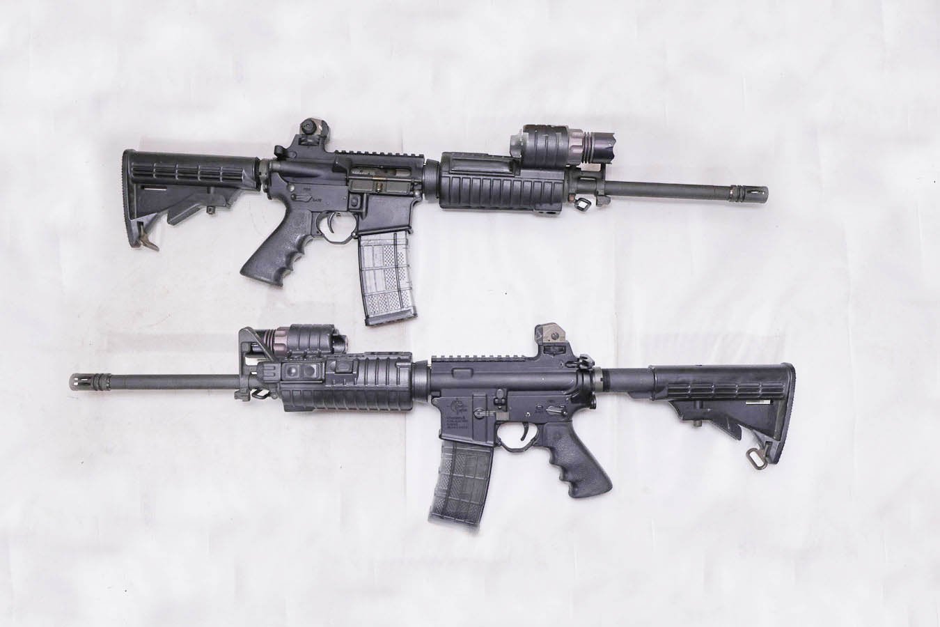 Rock River Arms LAR-15 5.56mm Police Trade-in Rifles with Sure Fire M500A Forend and Restricted Rollmarks