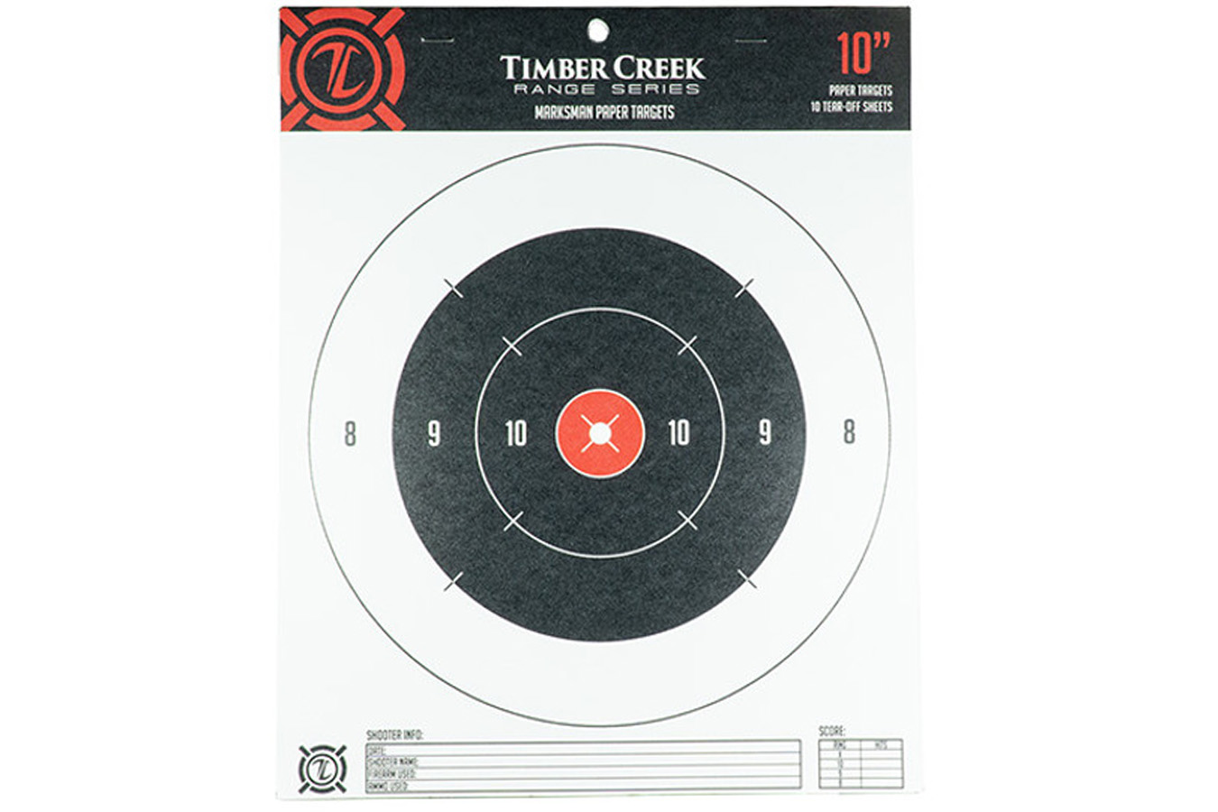 TIMBER CREEK 10IN PAPER REPLACEMENT RIFLE SIGHT IN TARGET 15 SHEET