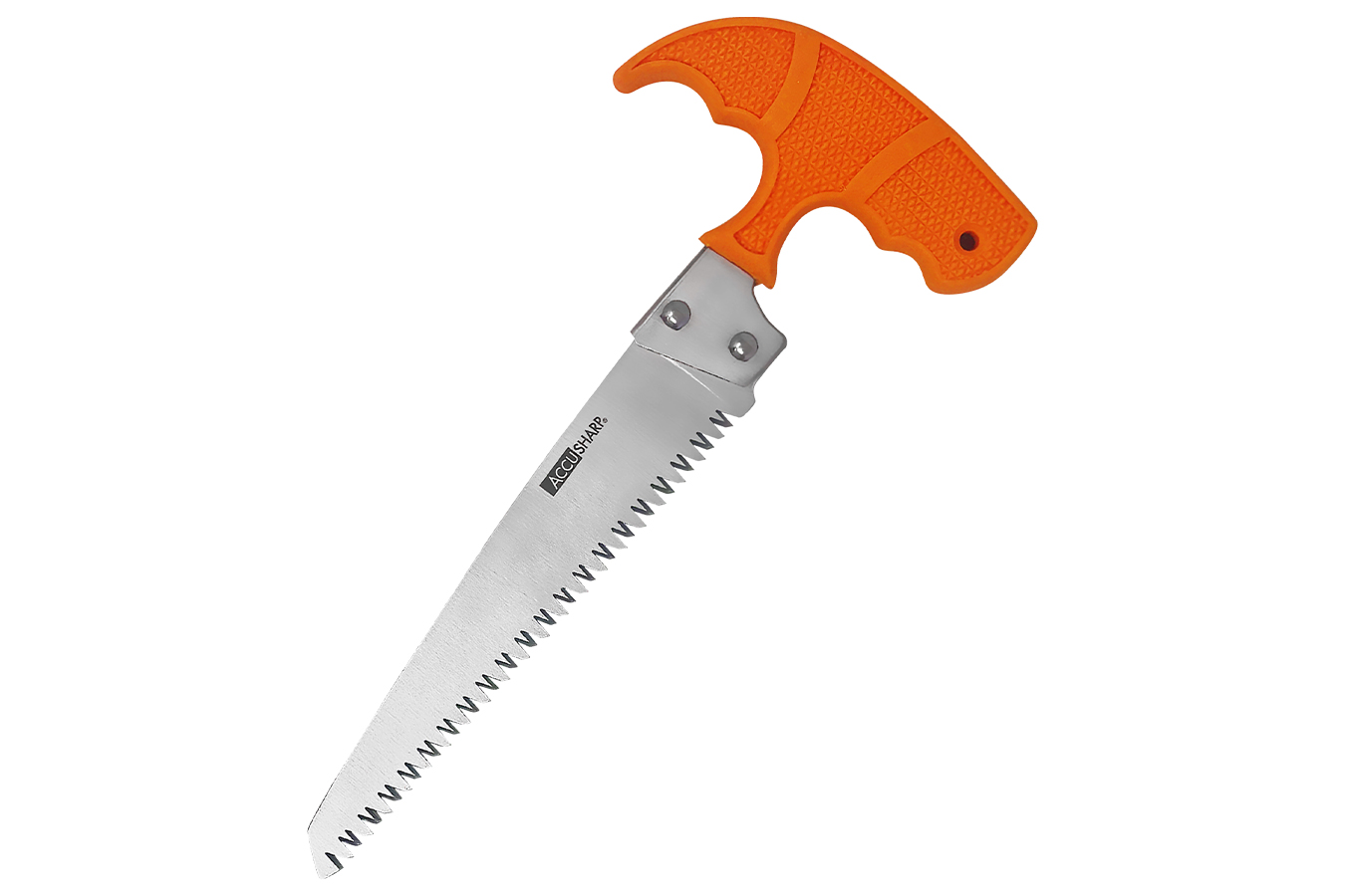 Accusharp/fortuneprodinc Bone Saw Fixed Saw 6 Inch Stainless Steel Blade/ Blaze Orange T-Shaped Handle