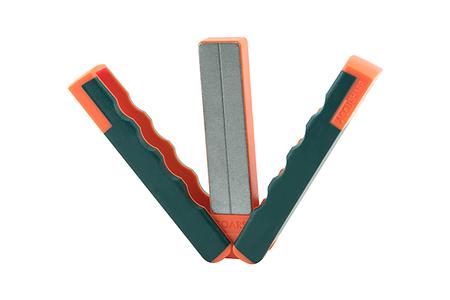 PADDLE SHARPENER FOLDING FINE, COARSE DIAMOND SHARPENER GRAY/ORANGE OVERMOLDED R