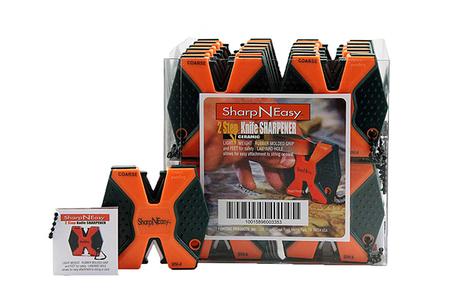 SHARPNEASY 2-STEP SHARPENER HAND HELD FINE/COARSE CERAMIC STONE SHARPENER BLACK