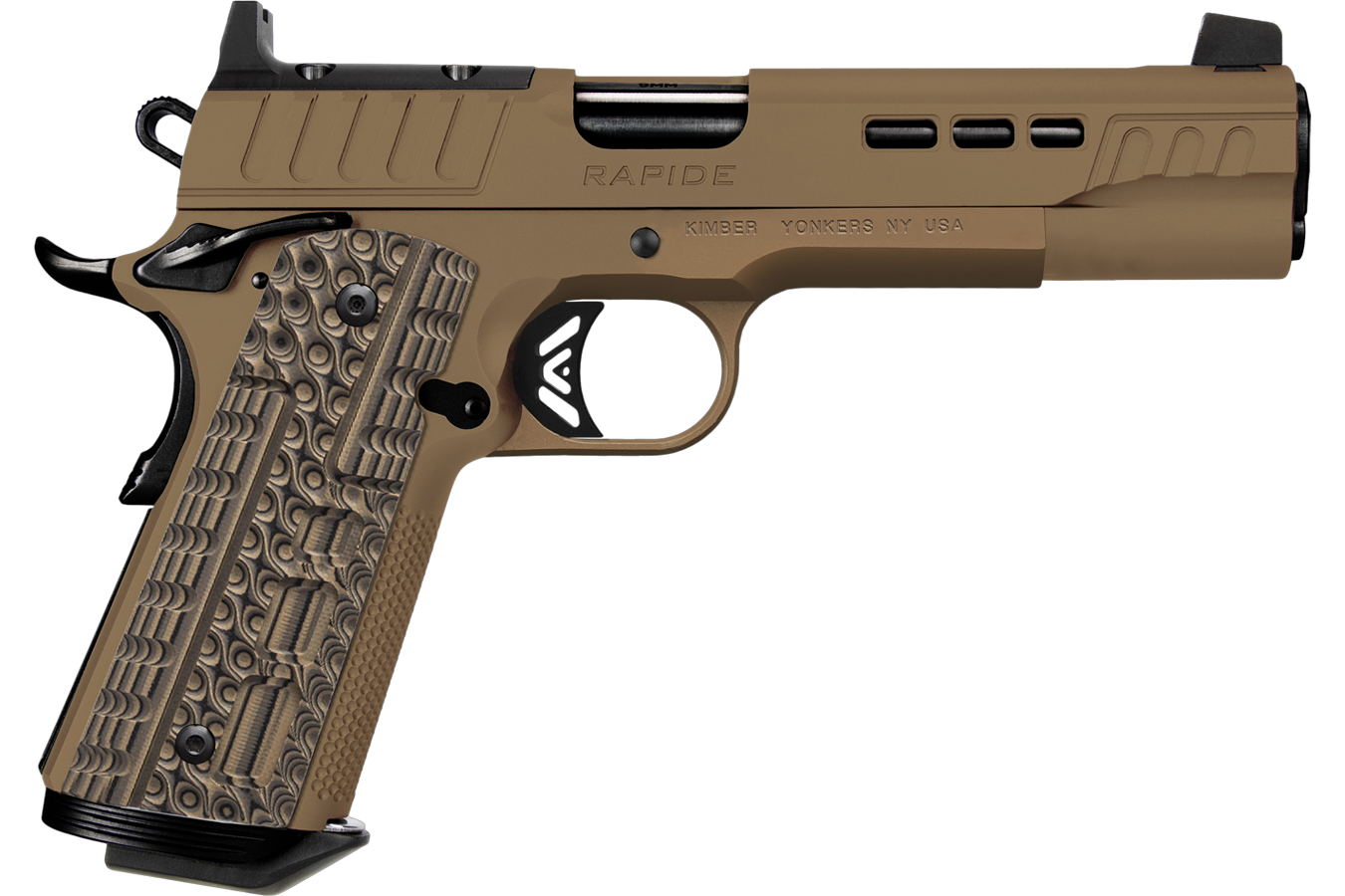 Kimber Rapide 1911 38 Super Optic Ready Semi-Auto Pistol with FDE Finish