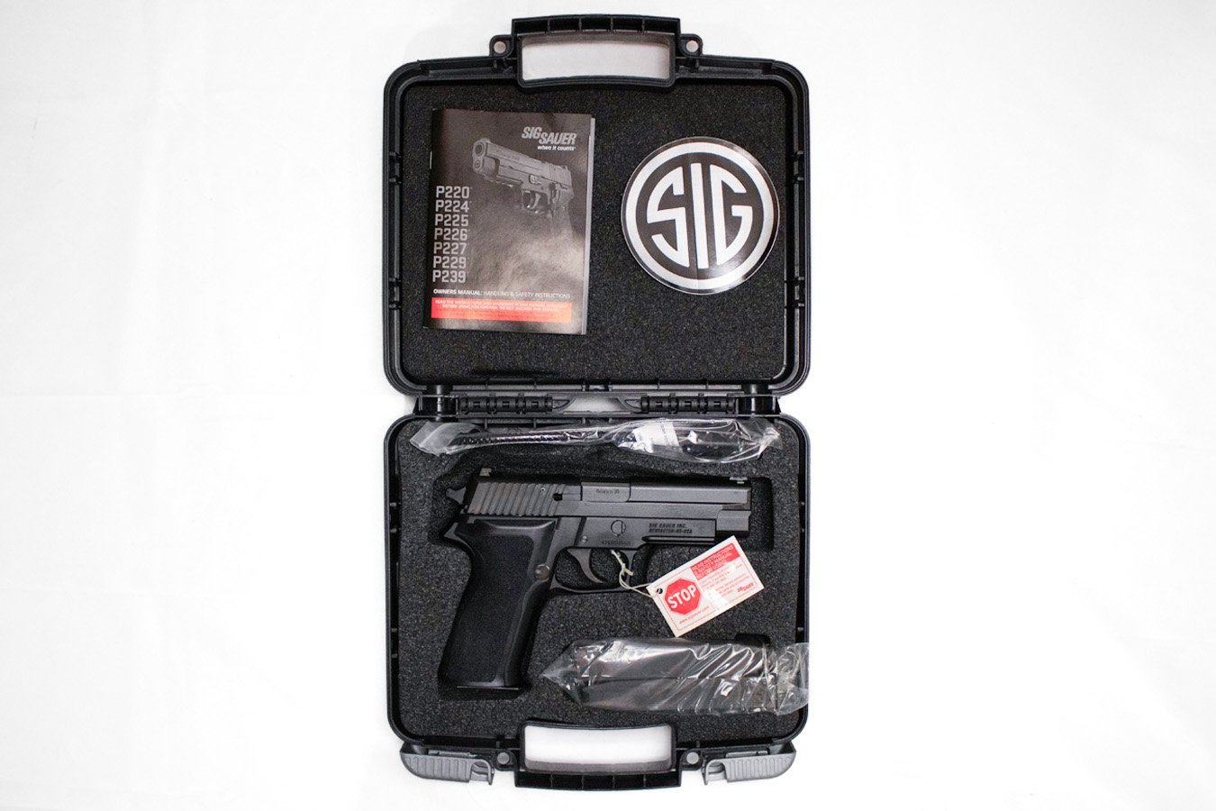 Sig Sauer P226 9mm DA/SA Pistols with SRT and Livonia Police Department Markings (New in Box)