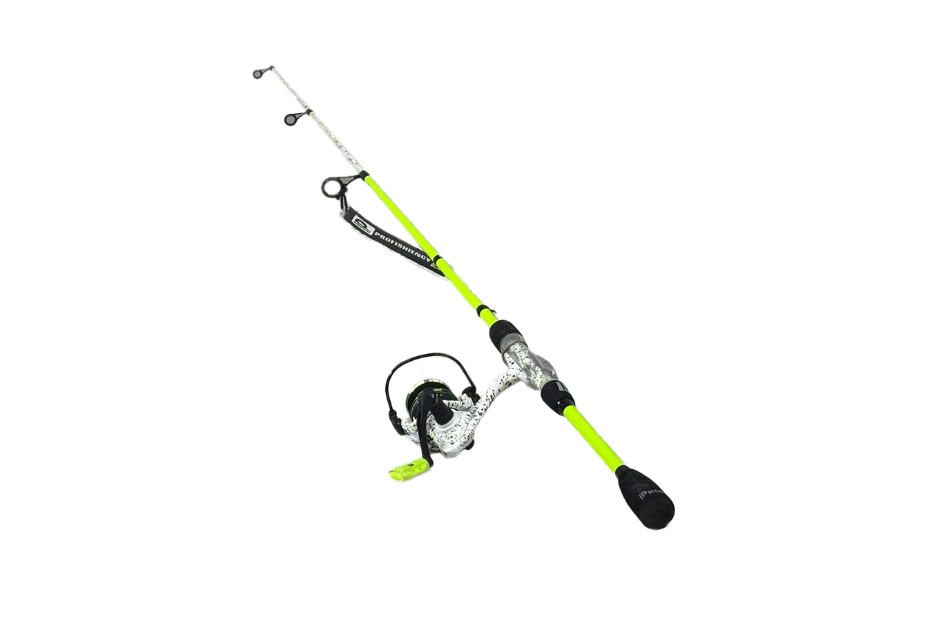 Profishiency Drip Spinning Patterned Fishing Rod Combo 7ft White