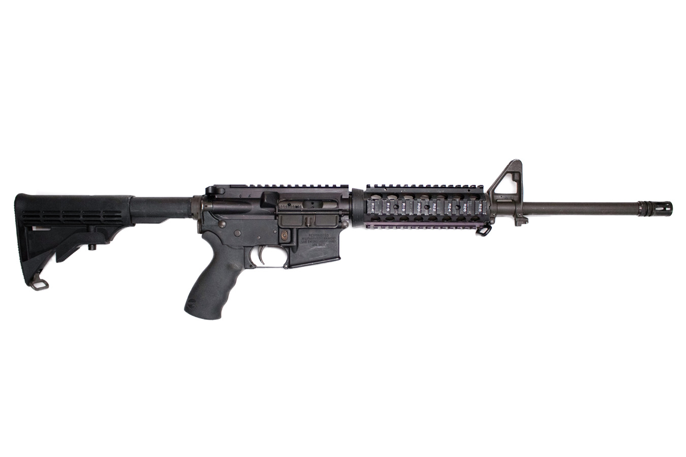 Colt AR-15A3 5.56mm Police Trade with Military/Government Restricted Rollmark and Quad Rail (No Magazine) 