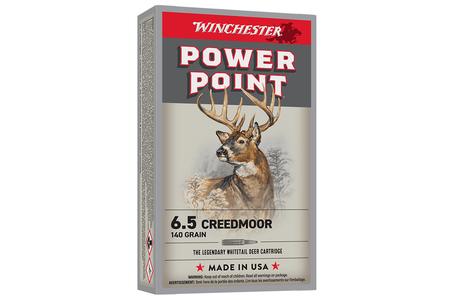 Winchester 6.5 Creedmoor 140gr SP Power-Point 20/Box