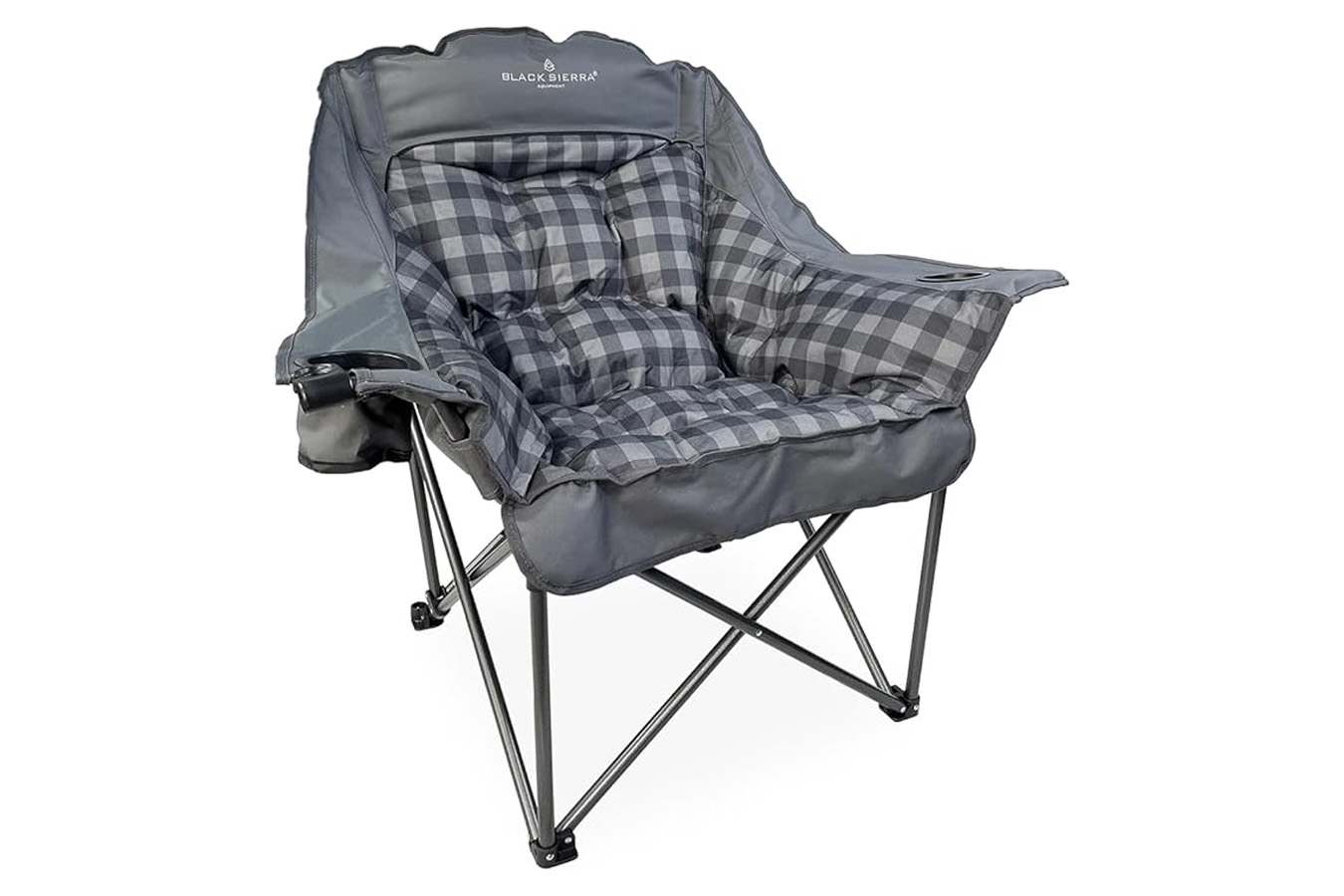 Black Sierra Equipment Comfort Cloud Chair - Buffalo Check Black/Grey