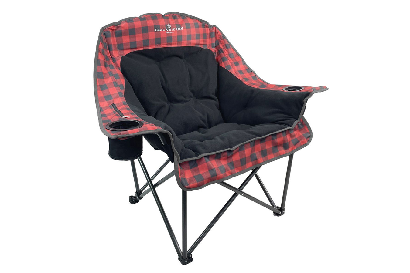 Black Sierra Equipment Heated Comfort Cloud XL Chair - Buffalo Check Red