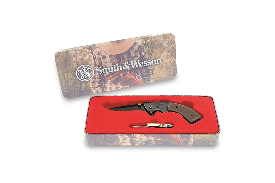 Smith & Wesson/Battenfeld Revolver Knife with Bullet Knife in Gift Tin