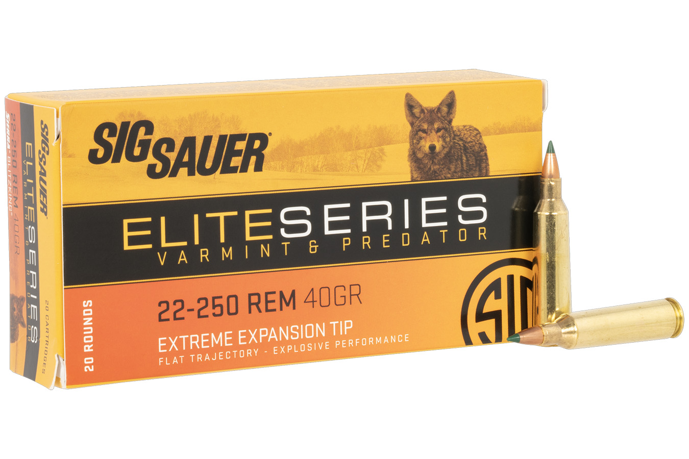 Sig Sauer 22-250 Rem 40 gr Extreme Expansion Tip Elite Series Varmint and Predator 20/Box