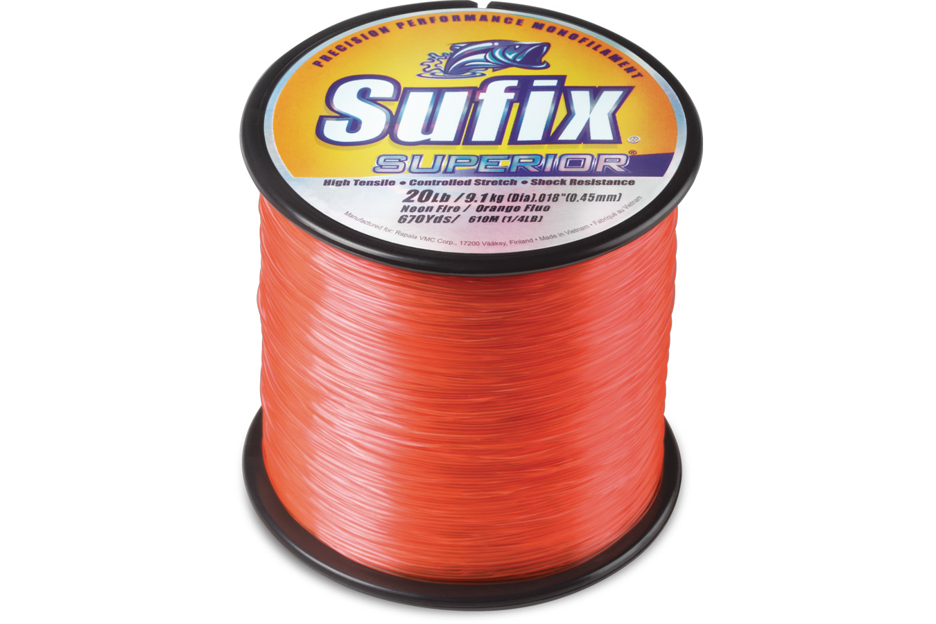 Sufix Superior Neon Fire - 1/4 Lb Spool