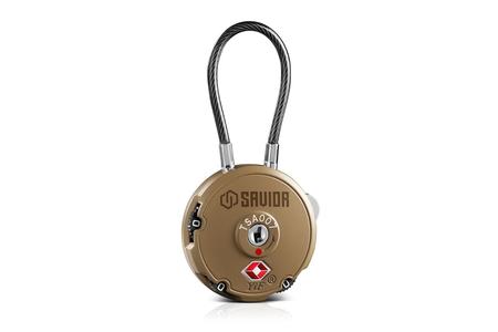 3-DIGIT COMBO LOCK TAN