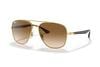 RAY BAN RB3683 ARISTA GOLD W/BROWN LENSES