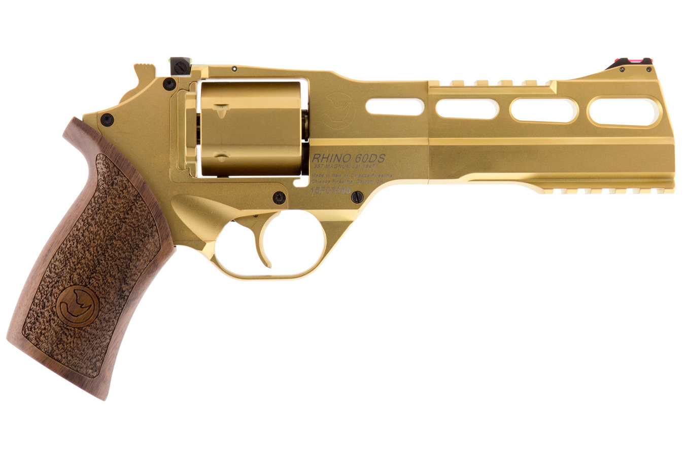 Chiappa Rhino 60DS 357 Magnum Double-Action Revolver with Gold PVD Finish and 6 Inch Barrel