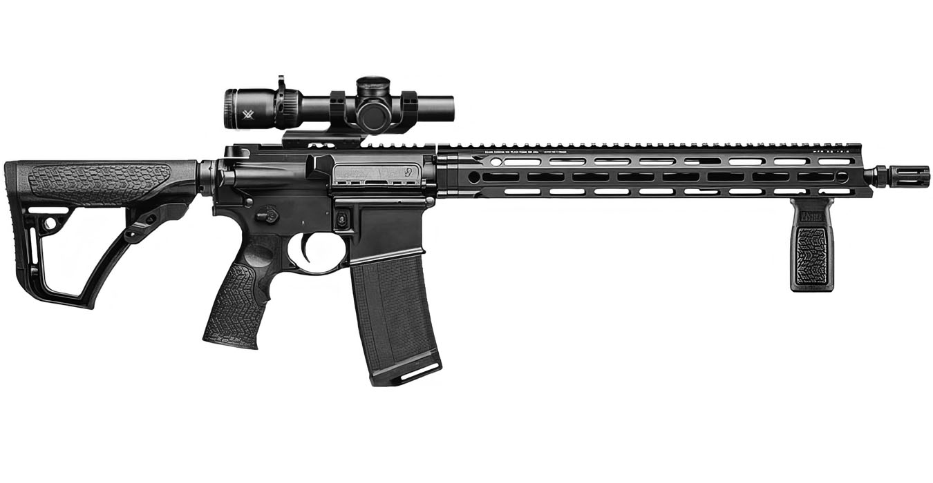 Daniel Defense DDM4V7 LW 5.56 NATO Semi-Auto Rifle with Vortex Venom 1-6x24 SFP Riflescope and 30mm Cantilever Mount