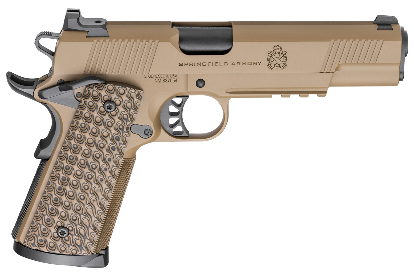 Springfield 1911 TRP 45 ACP Firstline Pistol with Three 8-Round Magazines and Coyote Brown Cerakote FInish (LE)