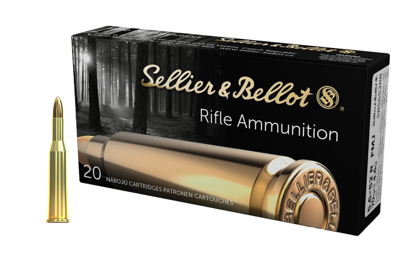 Sellier And Bellot 5.6x52R 70gr FMJ Rifle 20/Box