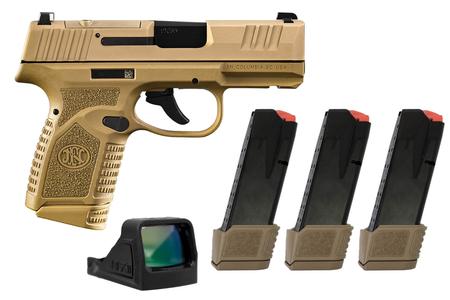 FNH REFLEX MRD 9MM OPTIC READY PISTOL W/ 4 TOTAL MAGS AND VIRIDIAN GREEN DOT