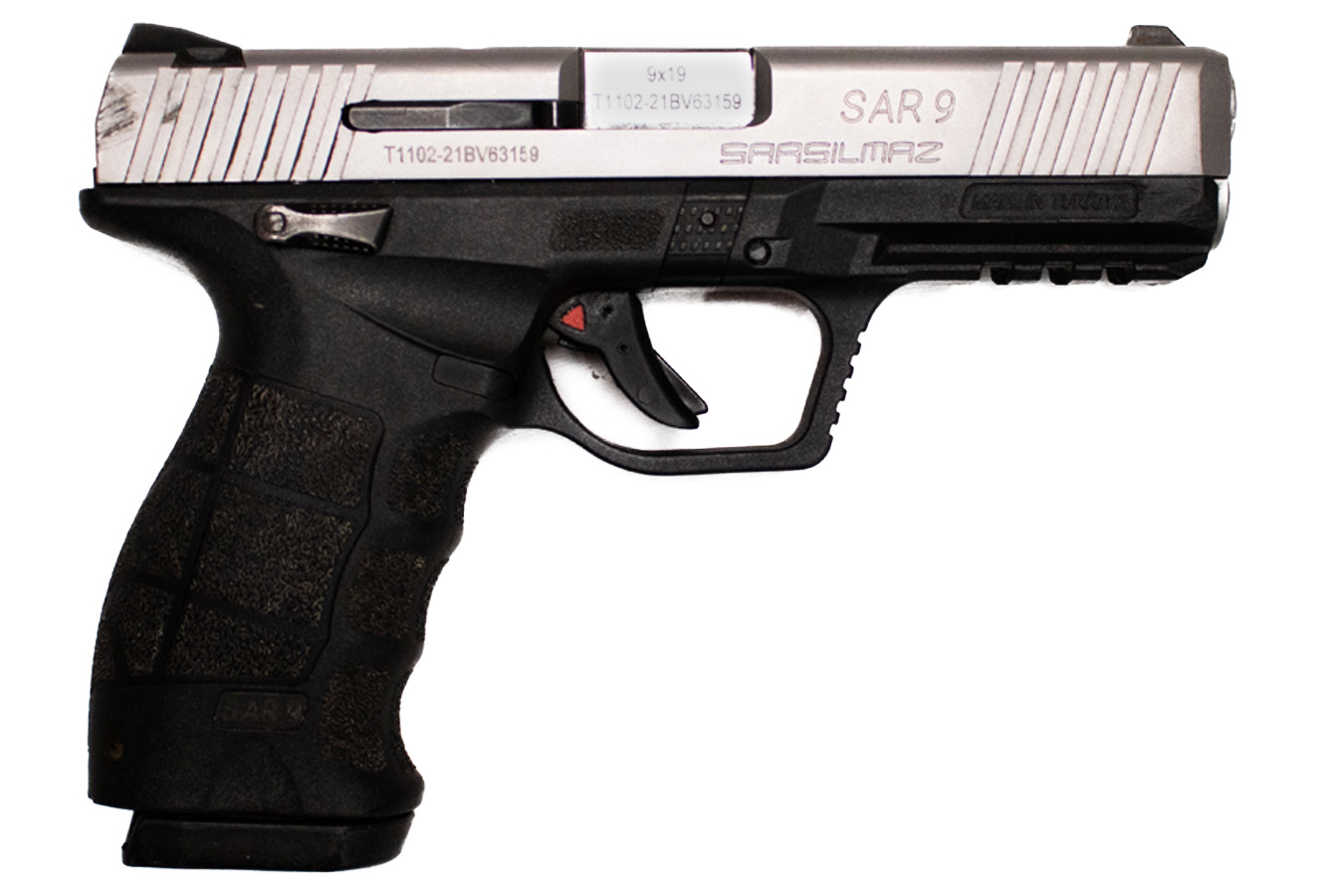 Sarsilmaz SAR9 9mm Police Trade-In Pistol with Stainless Slide