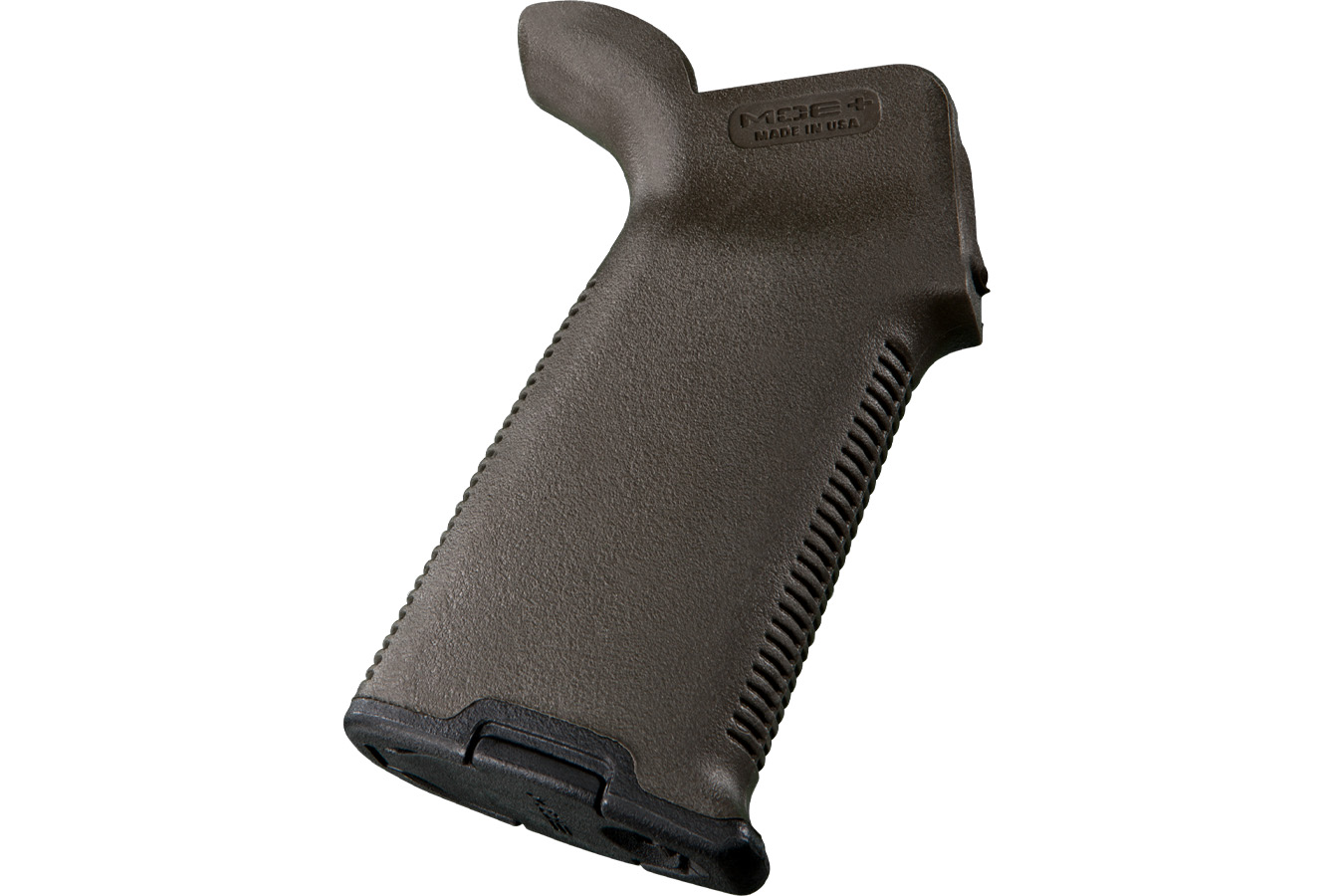 Magpul MOE+ Grip Textured OD Green Polymer with OverMolded Rubber 