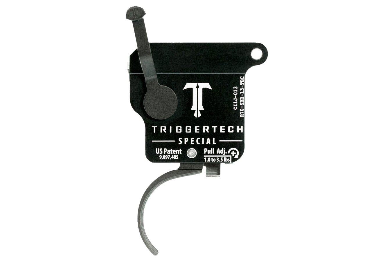 Triggertech Special Single-Stage Traditional Curved Trigger with 1-3.50 lbs Draw Weight for Remington 700 Right