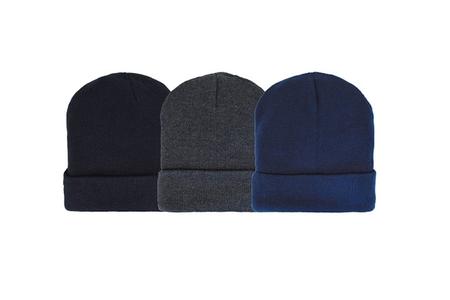 MENS SUPERSTRECH ARCYRLIC KNIT CUFF HAT