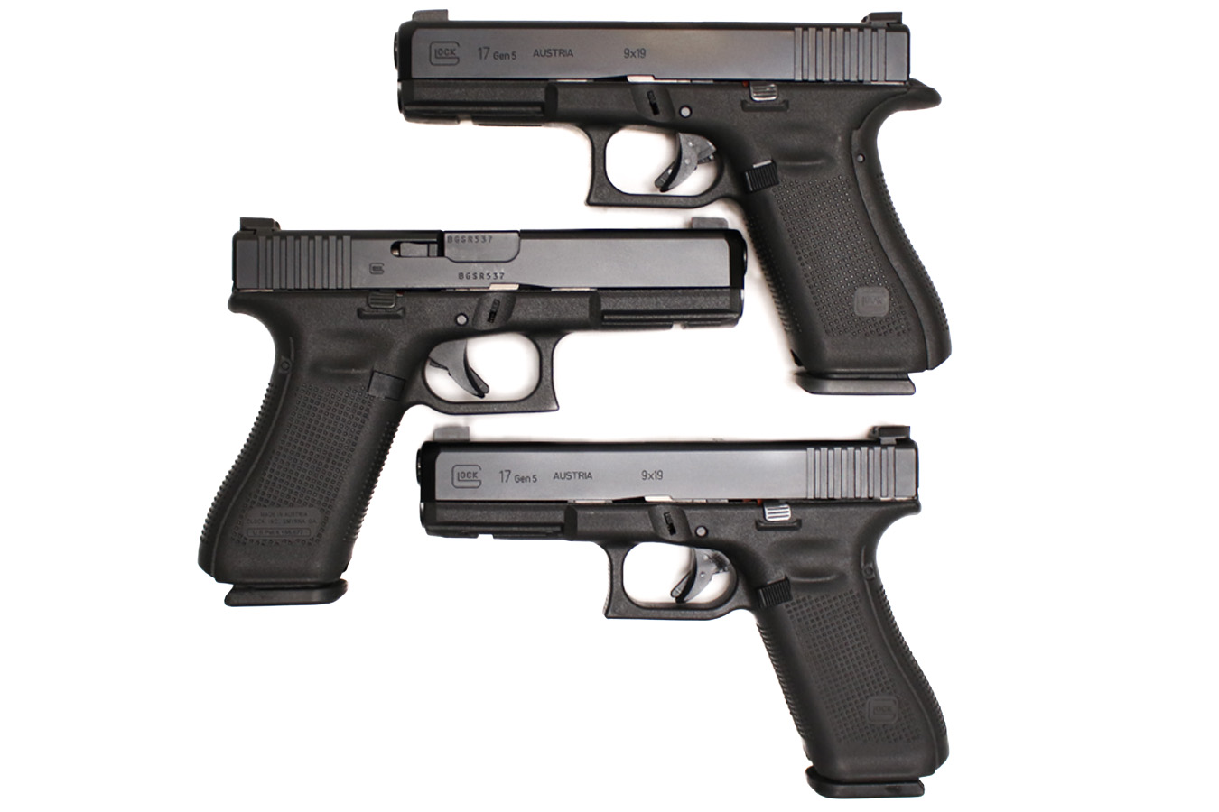 Glock 17 Gen5 9mm Police Trade-in Pistols with Night Sights and One Magazine (Good Condition)