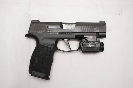 P365 , 9MM, 3.7, X SERIES, BLK, STRIKER, NS, 2 12 RD STEEL MAGS , OPTIC READY