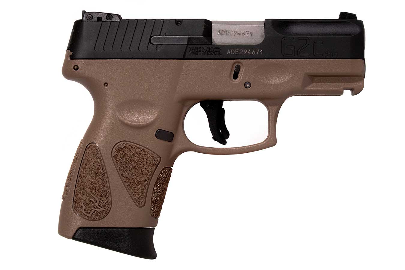 Taurus G2C 9mm Compact Pistol with Brown Frame and Black Slide