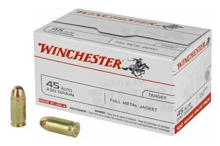 WINCHESTER 45AUTO 230GR FMJ 100RD POLICE TRADE IN 