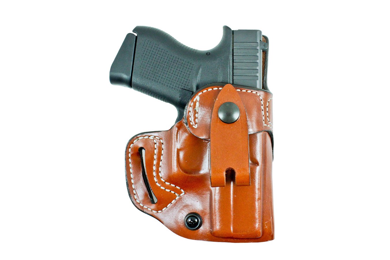 Desantis Osprey IWB/OWB Tan Leather Belt Slide Holster for Glock 43/43x (Right Hand)