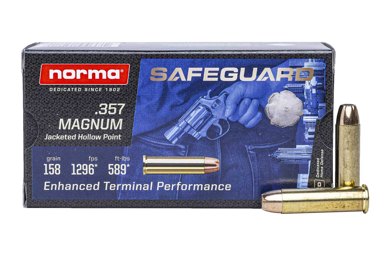 Norma .357 Magnum 158 gr JHP Safeguard 50/Box