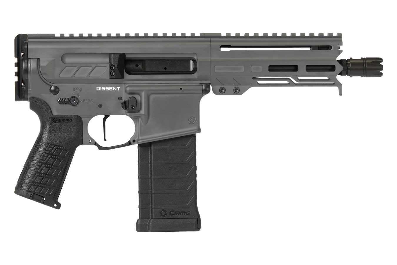 CMMG Dissent MK4 5.7x28mm AR Pistol with Tungsten Finish and 6.5 Inch Barrel