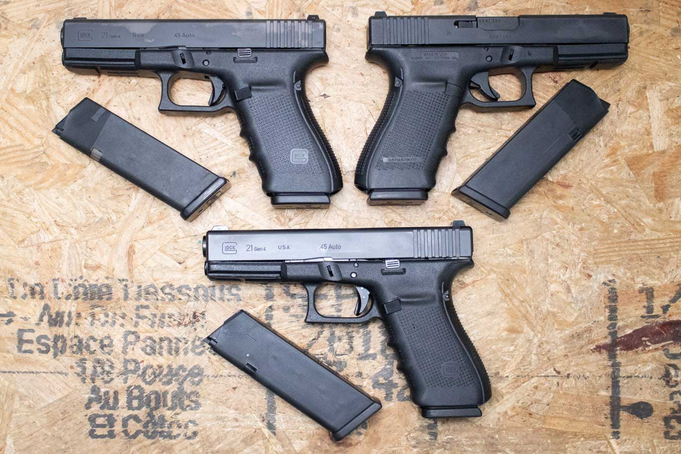 Glock 21 Gen4 45ACP Police Trade-In Pistols (Very Good Condition)