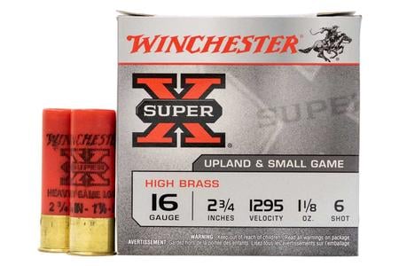 16 GA 2-3/4 IN 1-1/8 OZ HIGH BRASS HEAVY GAME SUPER X