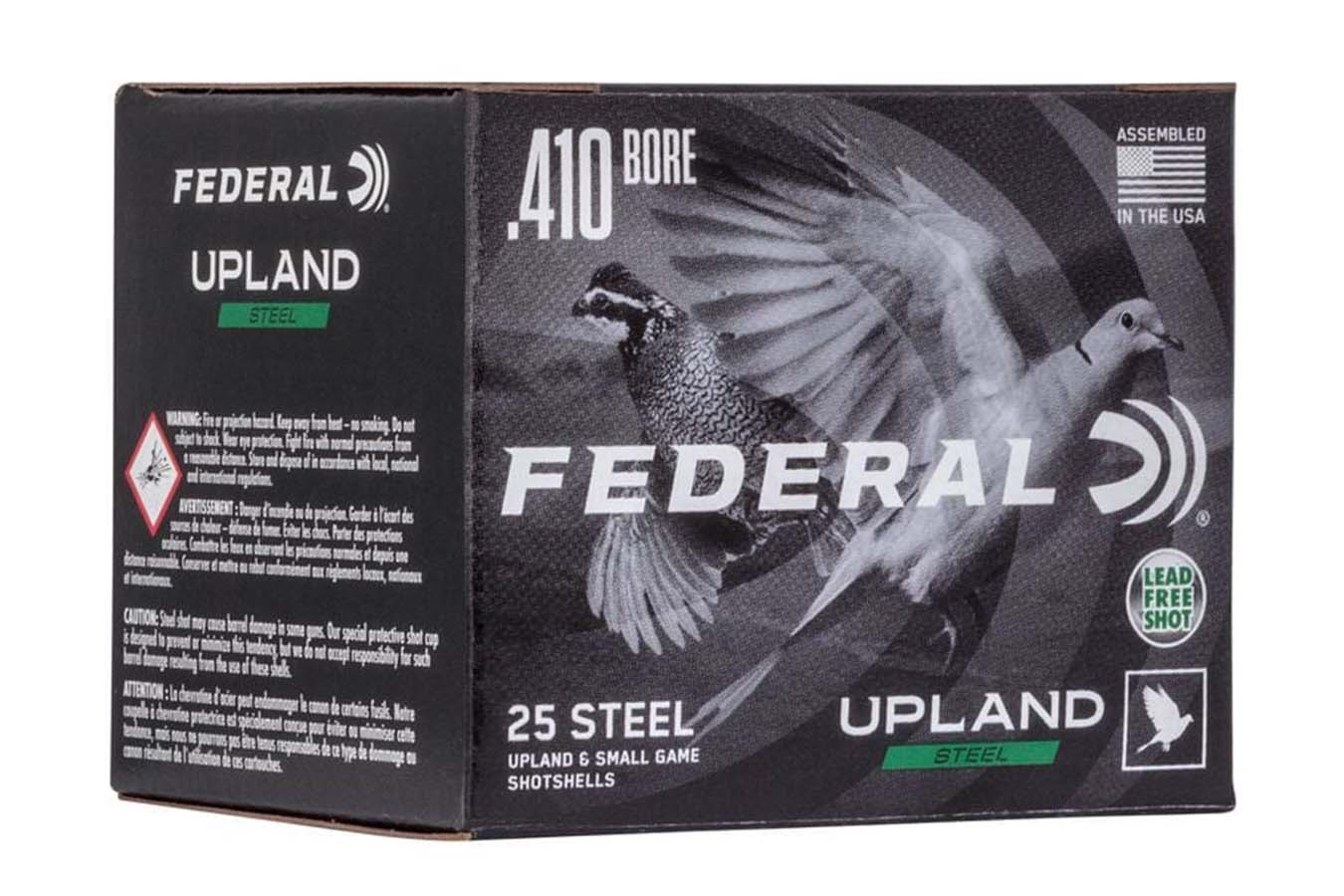 Federal 410-Bore 3 Inch 6 Shot Upland Steel 25/Box