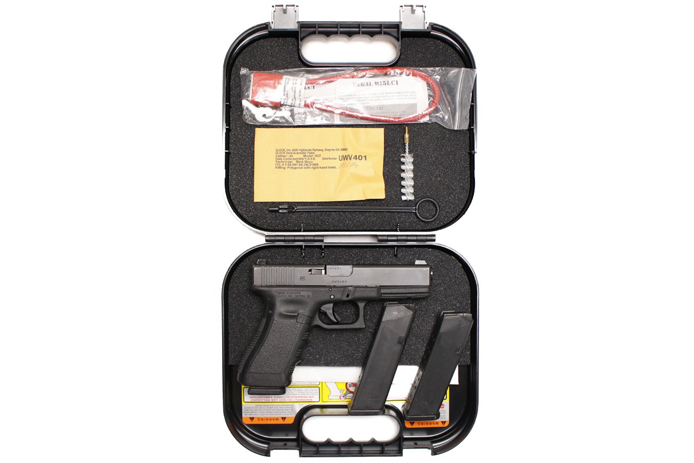 Glock 22 Gen3 40 S&W Police Trade-In Pistol with Original Box and Three Magazines