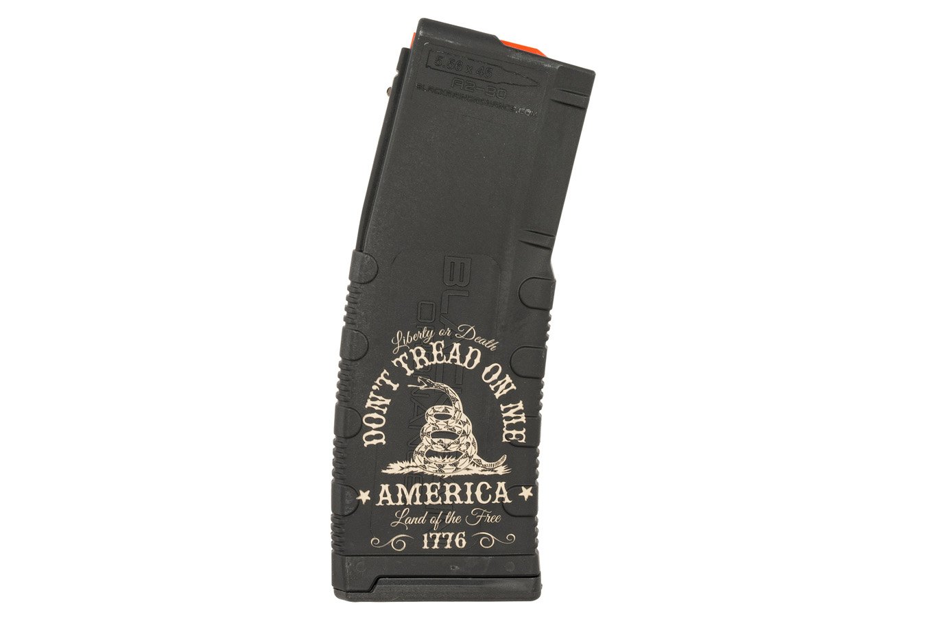 Black Rain Ordnance Magazine 30rd 223 Rem/5.56 NATO Don't Tread On Me Engraving Fits AR-15 Platform