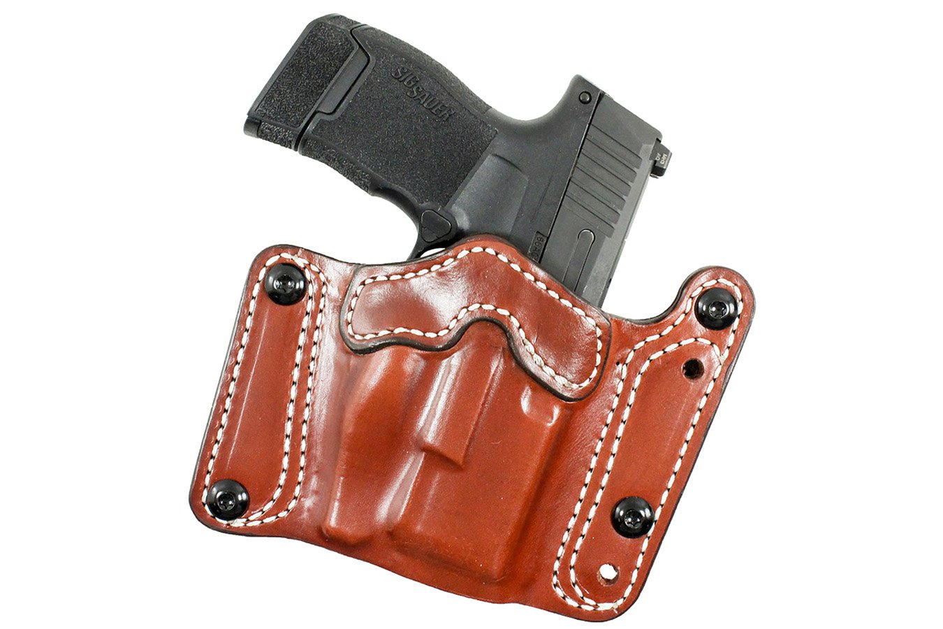 Desantis Variable 194 OWB Tan Leather Holster for Springfield Hellcat Pro (Ambidextrous)