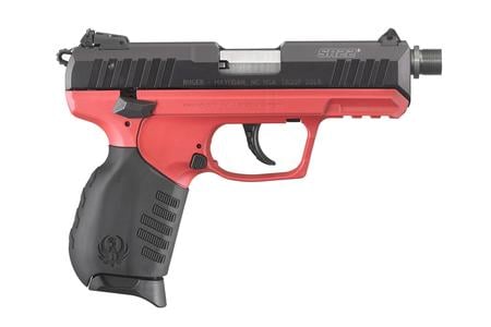 RUGER SR22 22LR Red Titanium Cerakote Rimfire Pistol with Threaded Barrel - RUGER