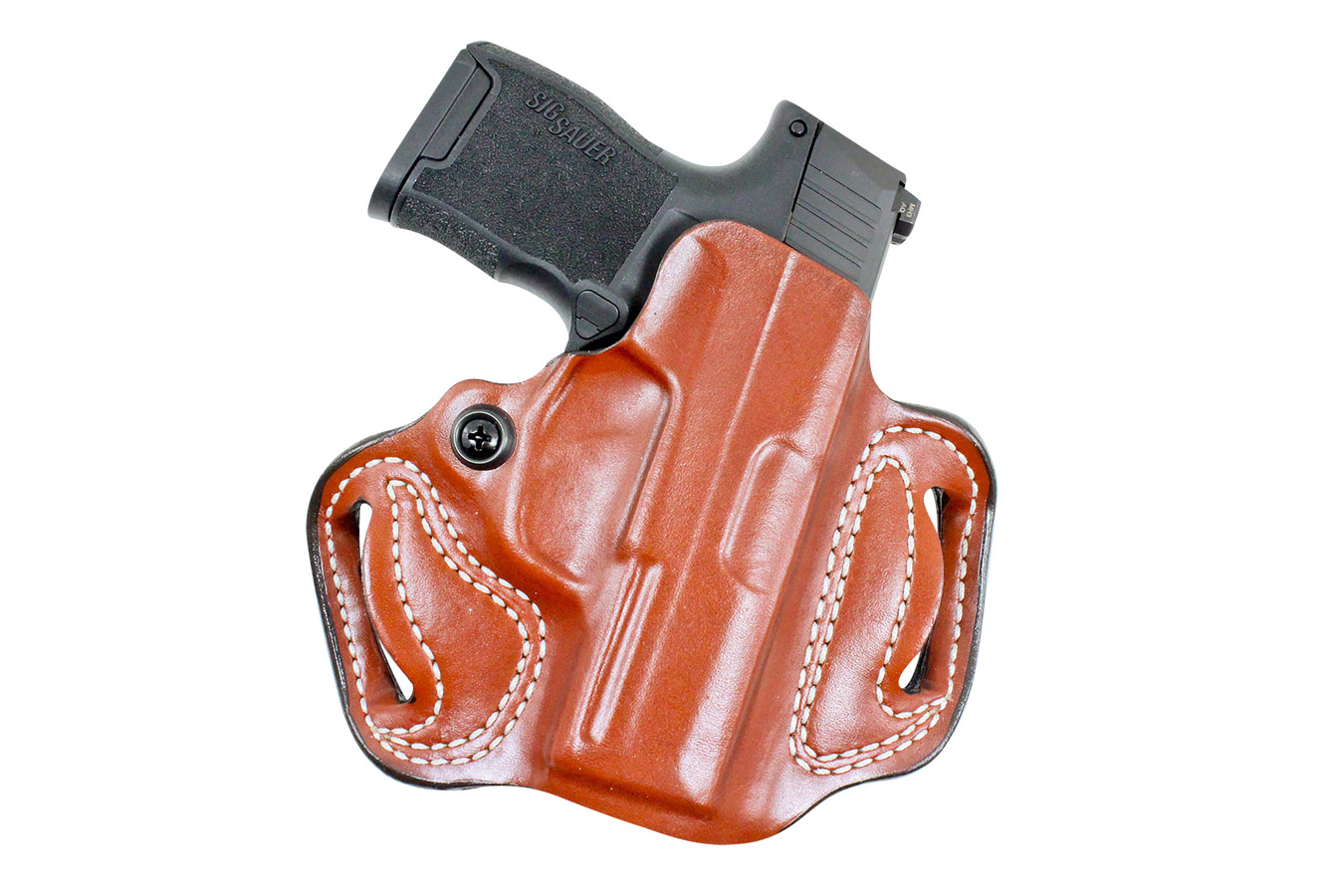 Desantis Thumb Break Mini OWB Tan Leather Belt Holster for Sig P365 (Right Hand)