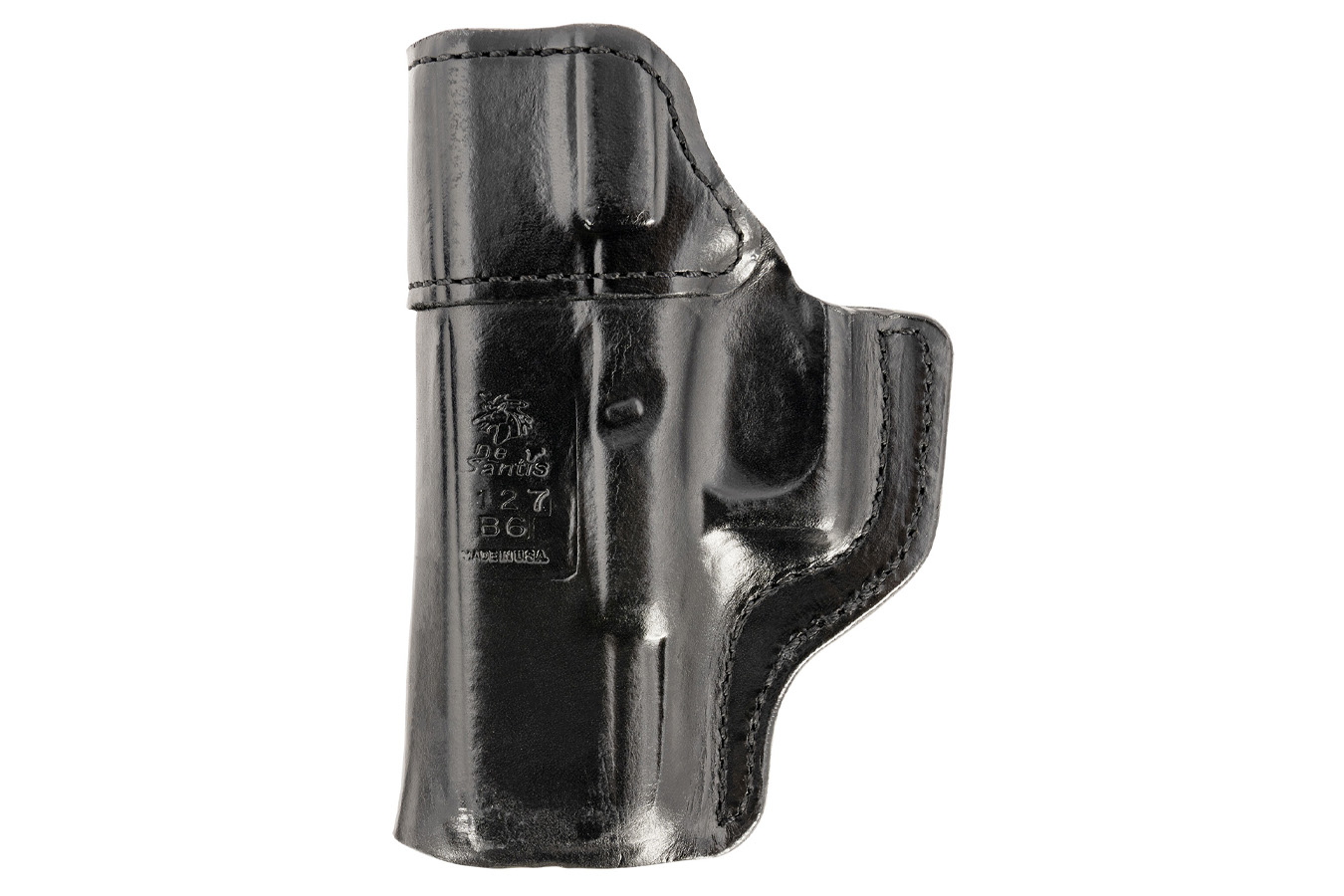 Desantis Inside Heat IWB Black Leather Belt Clip Holster for Glock 19/19X/23/32/45 (Right Hand)