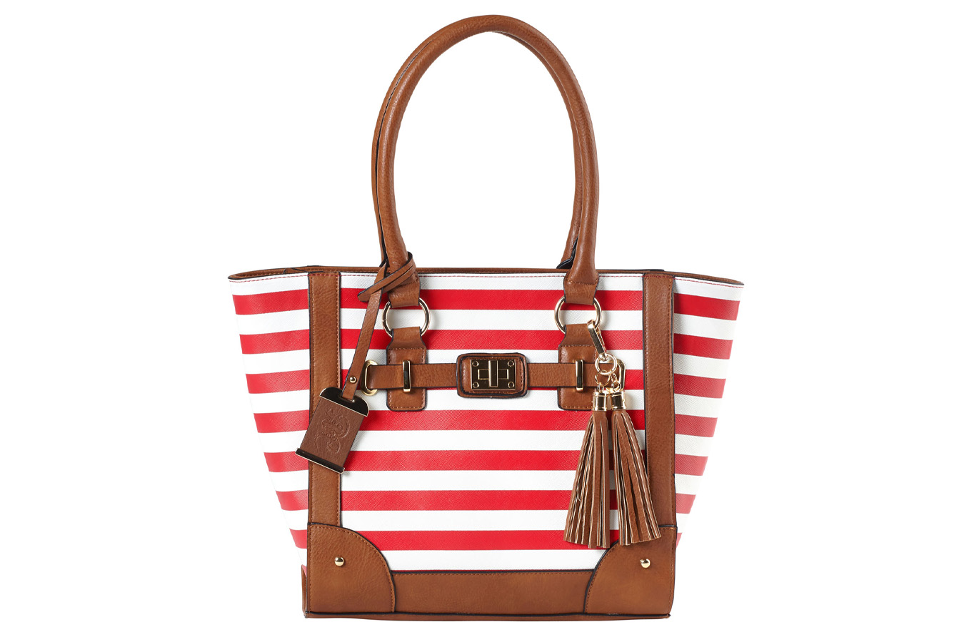 Bulldog Cherry Stripe Leather Conceal Carry Purse