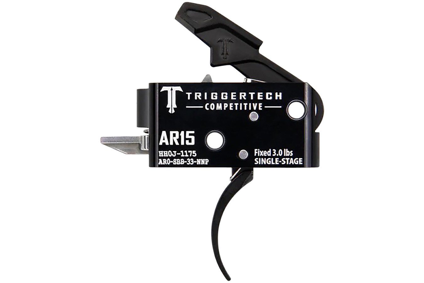 Triggertech Competitive Pro Curved Single-Stage 3 lbs Fixed for AR-15