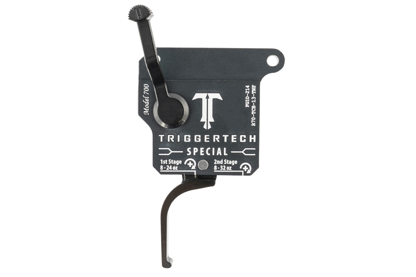 Triggertech Special Two-Stage Flat Trigger with 1-3.50 lbs Draw Weight & Matte Gray w/Black Parts Finish for Remington 700 Right