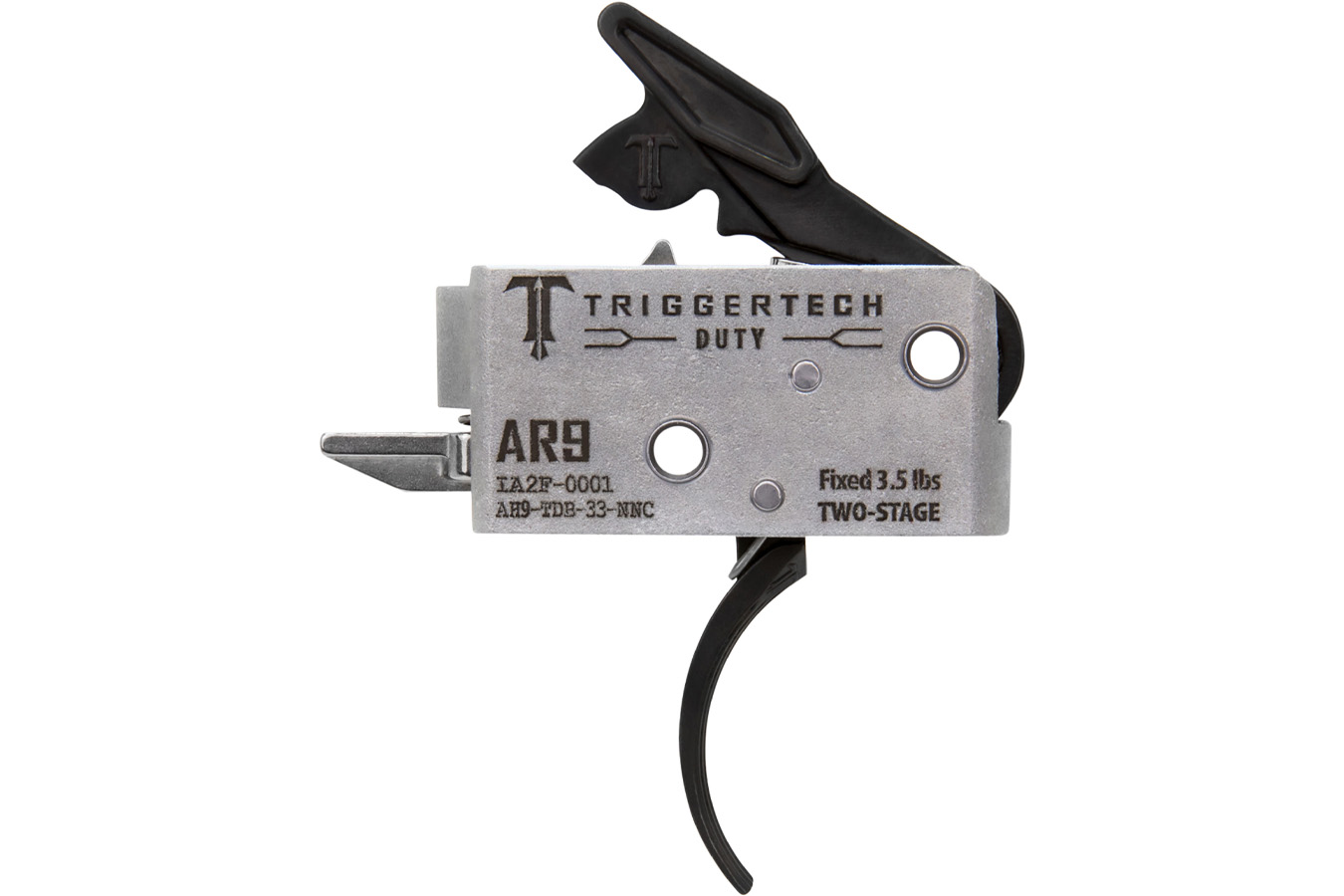 Triggertech Duty Curved Trigger Two-Stage 3.50 lbs Draw Weight Fits AR-9