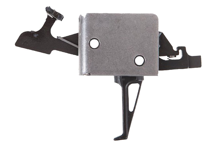 Cmc Triggers Drop-In Two-Stage Flat Trigger w/ 2 lbs Draw Weight & Black/Silver Finish