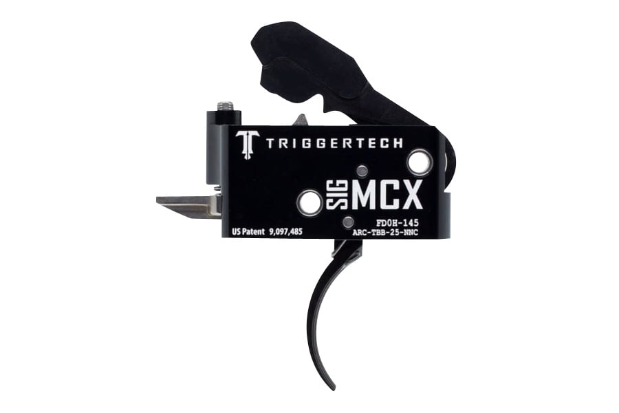 Triggertech Adaptable Two-Stage Flat Trigger with 2.50-5 lbs Draw Weight & Black PVD Finish for Sig MCX